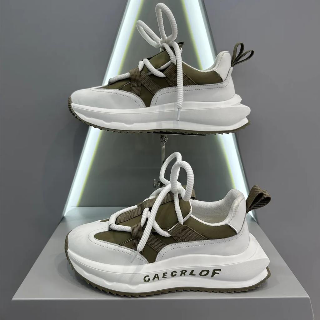 Mode Herren Sport Freizeitschuhe Neu Bequem Vielseitig Atmungsaktiv Rutschfest Herren Sneaker Modische Dicke Plateauschuhe Masculino