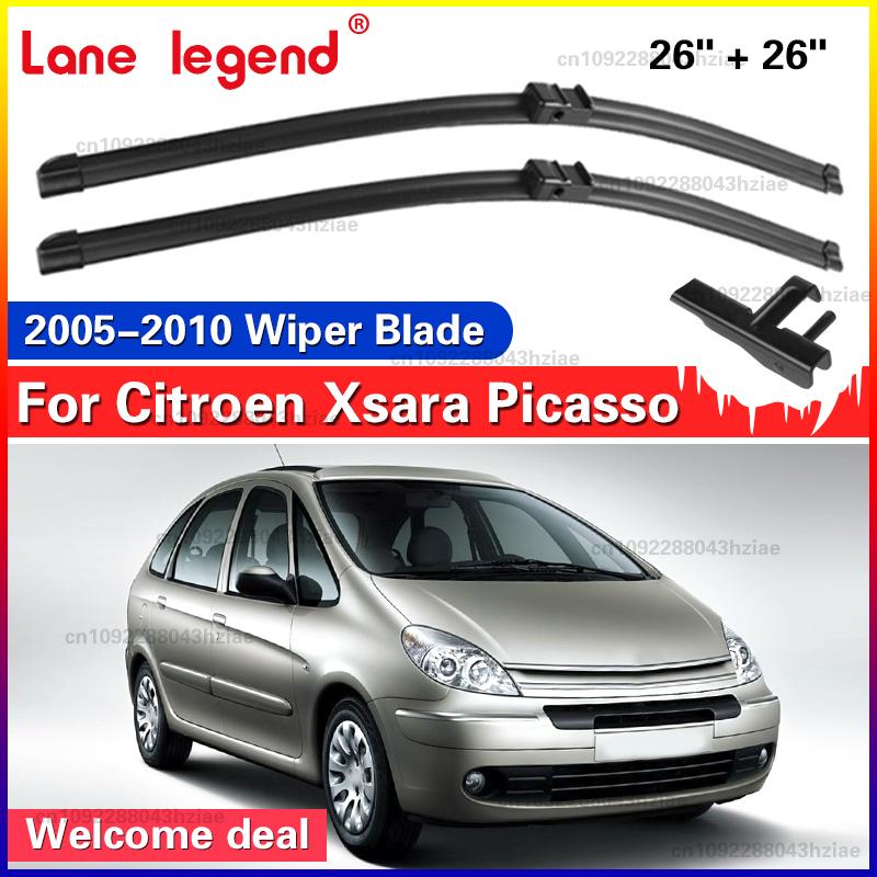 For Citroen Xsara Picasso 2005-2010 Wiper Front Wiper Blades Windshield Windscreen Window Brushes 2006 2007 2008 2009 26 +26 Citroen XsaraPicasso