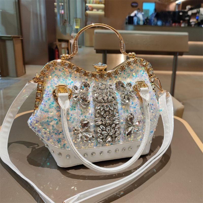 Handbag Fashion Temperament Women's Bag Sequins Inlaid with Diamonds New Light Luxury