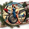 Vintage Airplane Metal Tin Sign P51 Mustang Wall Decor for Man Cave Garage