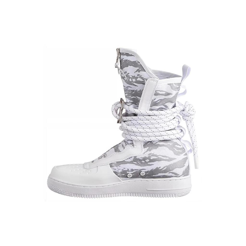 Nike SF Air Force 1 High 'Winter Camo' (Unisex) White / Reflective Silver Skate Shoes AA1130 100