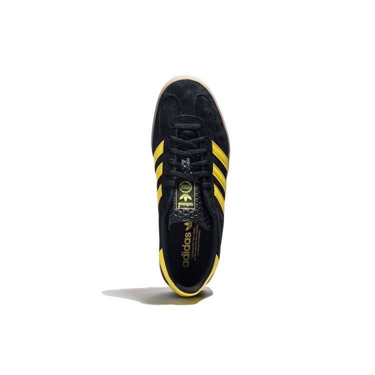 Adidas Originals Gazelle Indoor Low Top Sneakers Men Sneakers Black Yellow F35169