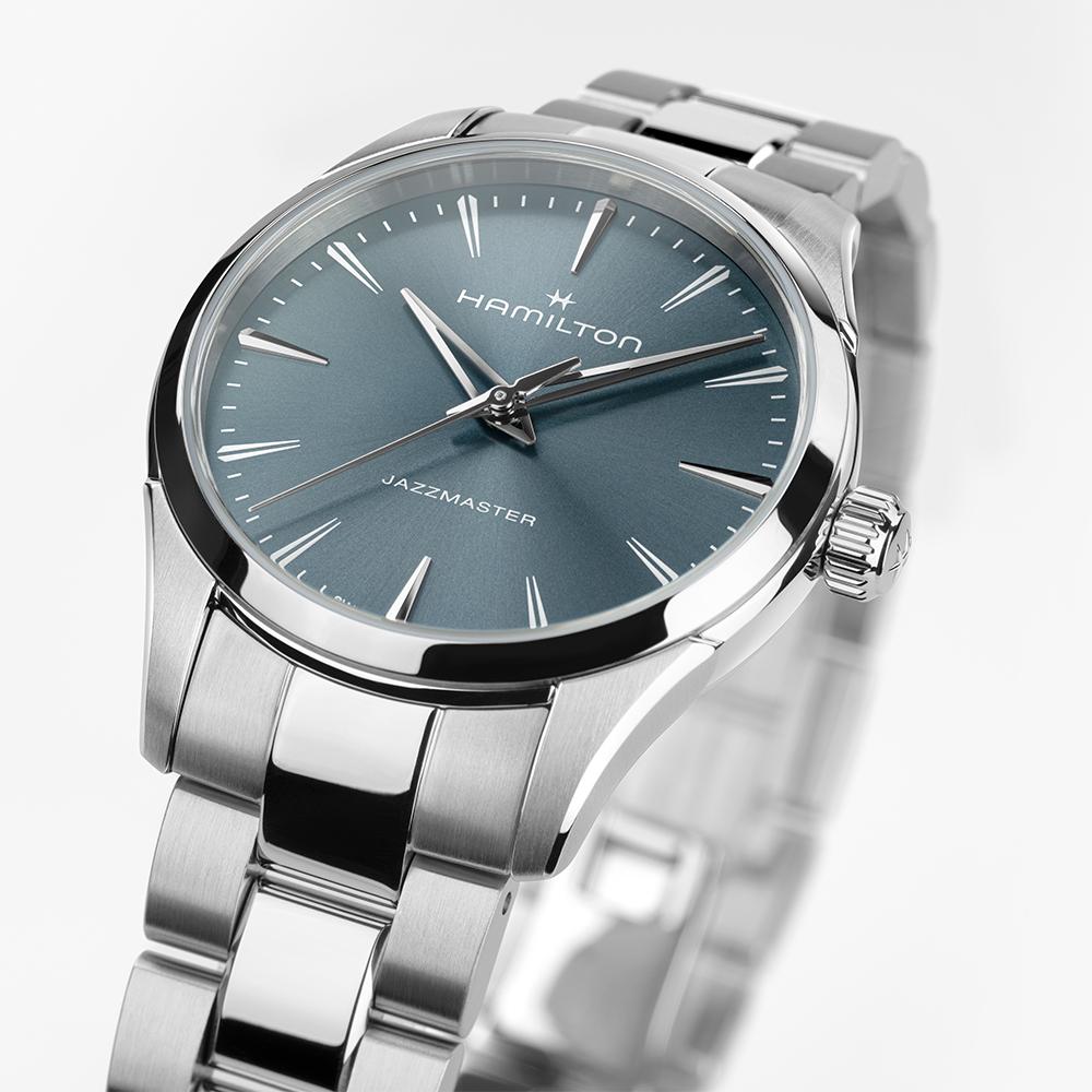 Hamilton Jazzmaster Quartz Dark Dusty Blue 32mm Bracelet H32301141