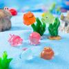 10Pcs Multicolors Mini Marine Animal Miniatures Resin Ornaments Fairy Garden Decoration Micro Landscape