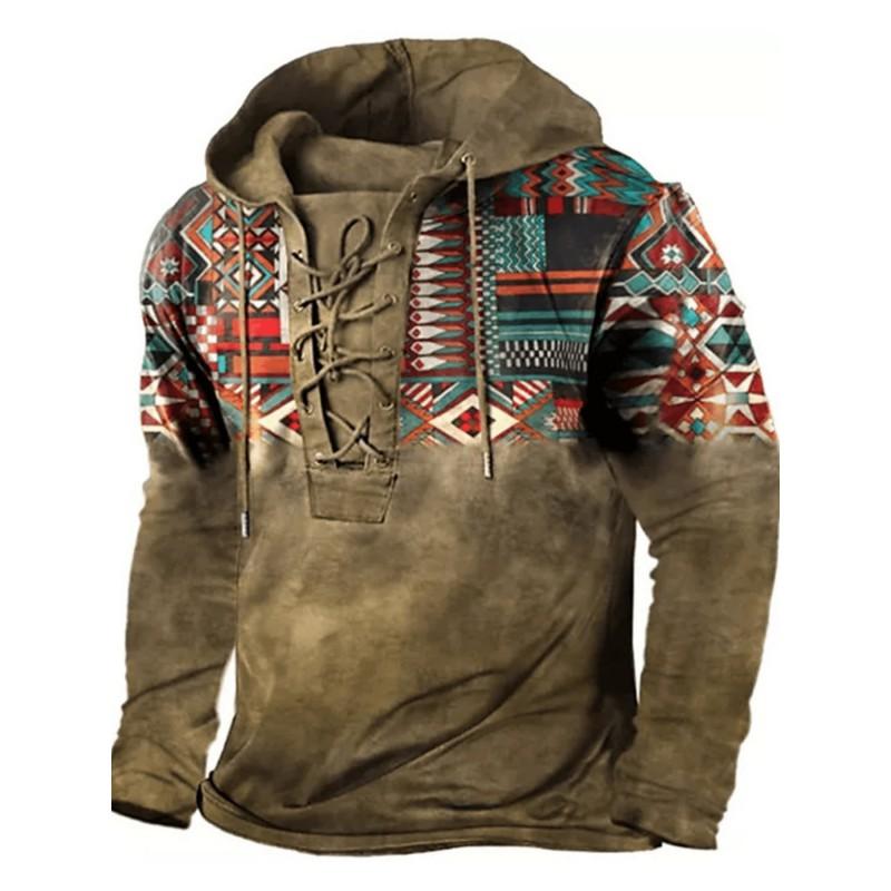 Herren Kapuzenpullover Lockerer Schnitt Mit 3D Digitalem Tierdruck Air Layer Stoff Langarm Freizeit Oberteil Alles