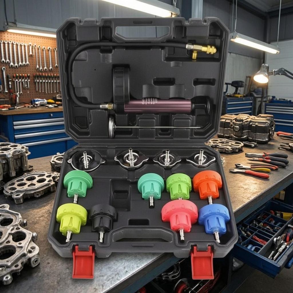 Coolant Leak Tester Kit Multi-Function Tool Complete for Workshops, Mechanics