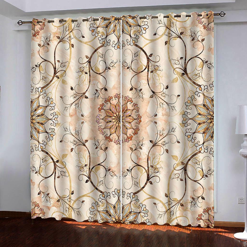 

Европейская роскошь Современные Золотые Тонкие Затемняющие Рулонные Шторы для Детской Спальни Гостиной Кухни Двери Домашний Декор 2 Штуки W50 X H130(CM)X2&Grommet Top