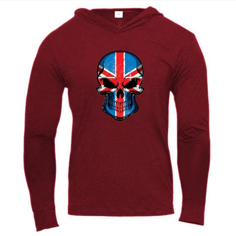 

Muscleguys, осенний новый продукт, молодежные популярные футболки с капюшоном, уличный красивый топ с длинными рукавами, повседневная уличная одежда для фитнеса и бега XXL бордовый