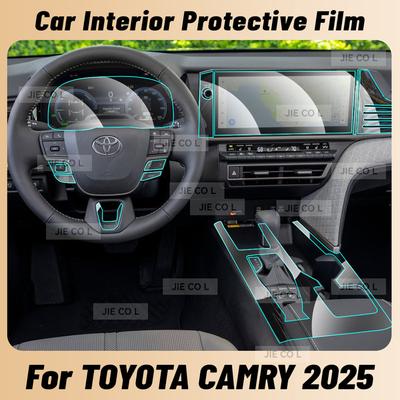 For TOYOTA CAMRY 2025 Anti-scratch Car Interior Transparent TPU Film Center Console Dashboard Navigation Protector Sticker