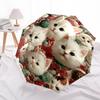 1 PC Automatic Folding Umbrella - Kittens Pattern, Portable & Foldable Design with 8 Ribs, Christmas Birthday Gifts