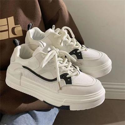 Summer New Muffin Thick Bottom Color Matching Board Shoes for Women Simple and Stylish Casual Sports White Shoes Women Wholesale