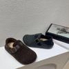 High-ankle Women's New Cotton Shoes with Thick Soles, Lazy Style, Filled with Warm Fleece, Retro Design