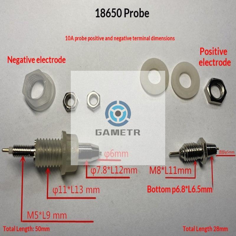 1Set 18650 Test Stand Probe Internal Resistance Tester Accessories Battery Divider Cabinet Battery Test Probe