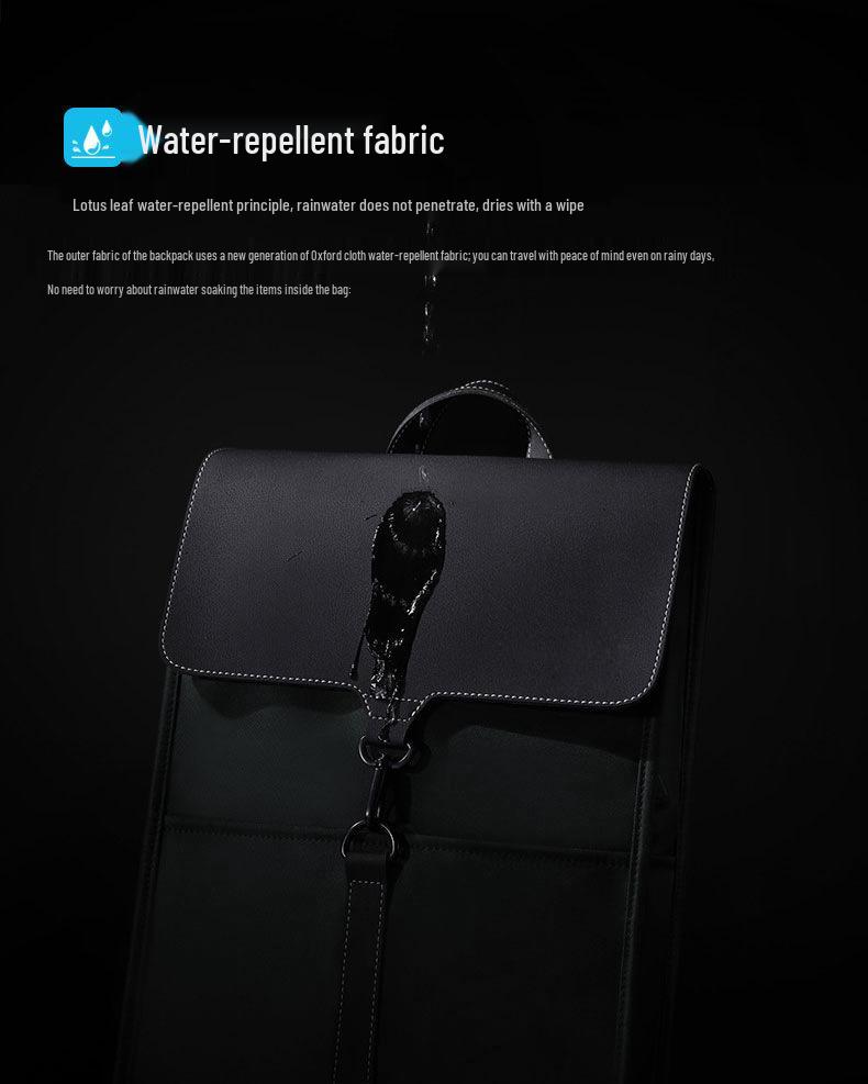 Men's Minimalist 15-Inch Waterproof Laptop Backpack for Business, Commute, or School