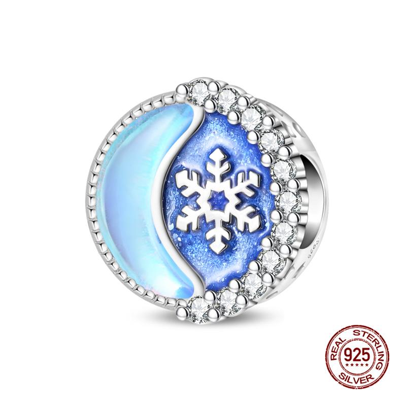 Charms Copper Romantic Ice And Snow Glass Beads Charms Fits 3Mm Original Bracelet Necklace Womens Diy Fine Jewelry Gift New