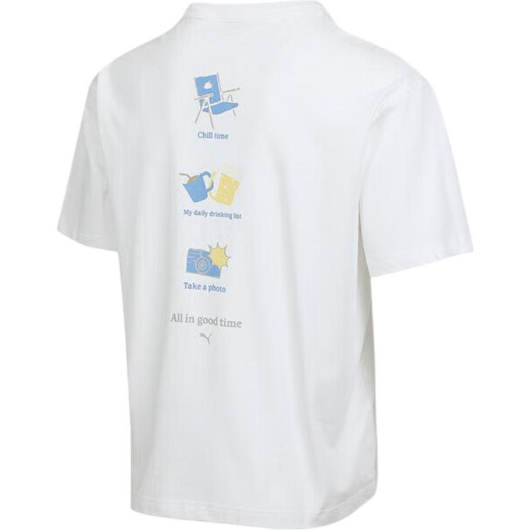 Puma All In Good Time Round Neck Fashionable Versatile Short Sleeve T-Shirt Men Tops 634790-02