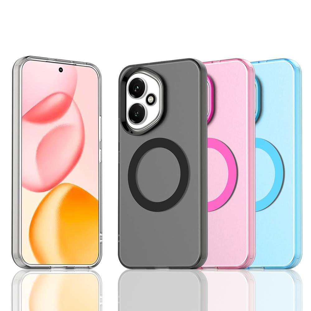 Magnetic Wireless Charging Case For Honor 400 Pro 400 Lite 5G Cover Candy Colors Transparent Back Shell Fundas Coque