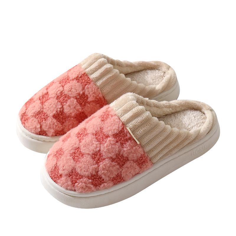 Winter Non-Slip Fuzzy Slippers - Women's Warm Thick Cotton Indoor/Outdoor Shoes