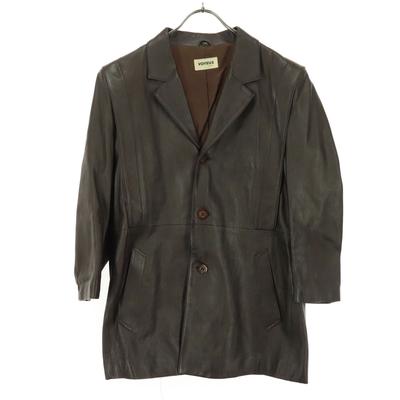 VOYEUX Made In Japan Long Sleeve Leather Jacket M Brown Sheep Leather Men's Used