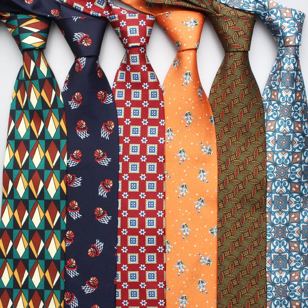 9Cm Men'S Tie, Polyester Silk Exquisite Printed Tie, Business Casual Suit Tie
