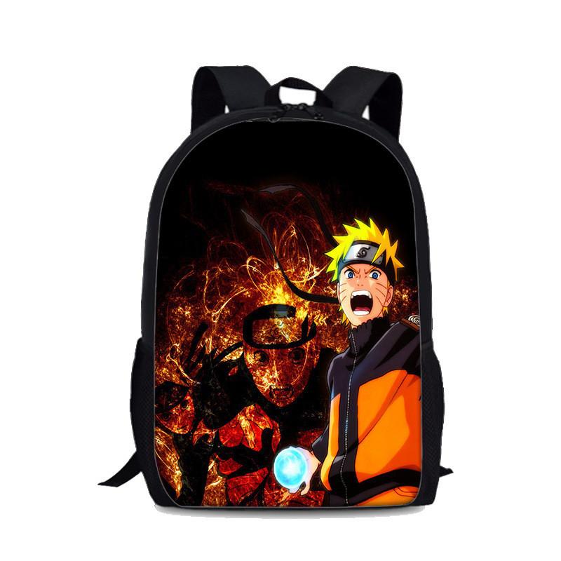 Naruto Uzumaki Kinderrucksack Mit Großem Fassungsvermögen Und Wasserabweisendem Nylon Für Schule Und Reisen