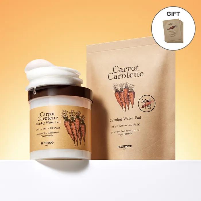 [Free Gift: Pack of 2 Pads (5 Packs)] [SET] Carrot Carotene Calming Water Pads 60 Sheets + 30 Refills