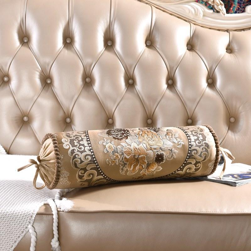 European Cylindrical Candy Pillowcases Adult Neck Support Pillow Covers Buckwheat Cushion Covers Orthopedic Cervical Pillowcase