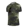 Men's Tactical Outdoor Quick Dry Short Sleeve T Shirt Loose Fit Breathable Crew Neck Camouflage Print with Hook and Loop Patch Area