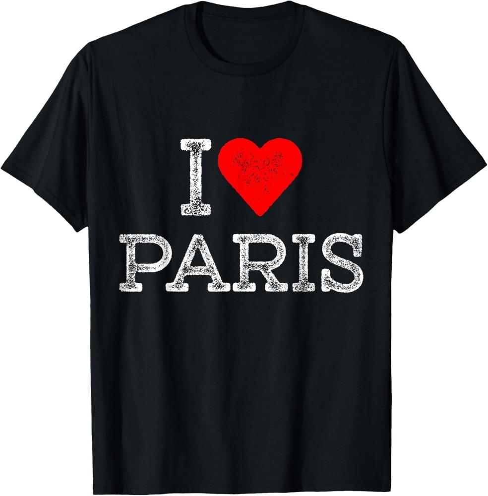 

I Love Paris Distressed Red Heart Outfit France T-Shirt Unisex T-Shirt XXXL