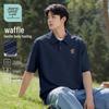 JEANSWEST LIFE Men's Waffle Knit Short Sleeve Polo Shirt