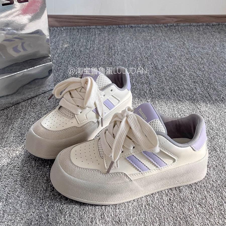 Spring casual board shoes women's 2025 new niche non-collision versatile shoes student party platform white shoes