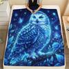 Blue Rose Animal Print Flannel Blanket,High quality Comfortable for All Seasons,Home Decor,Warmth and Comfort,Perfect for Christmas Gifts