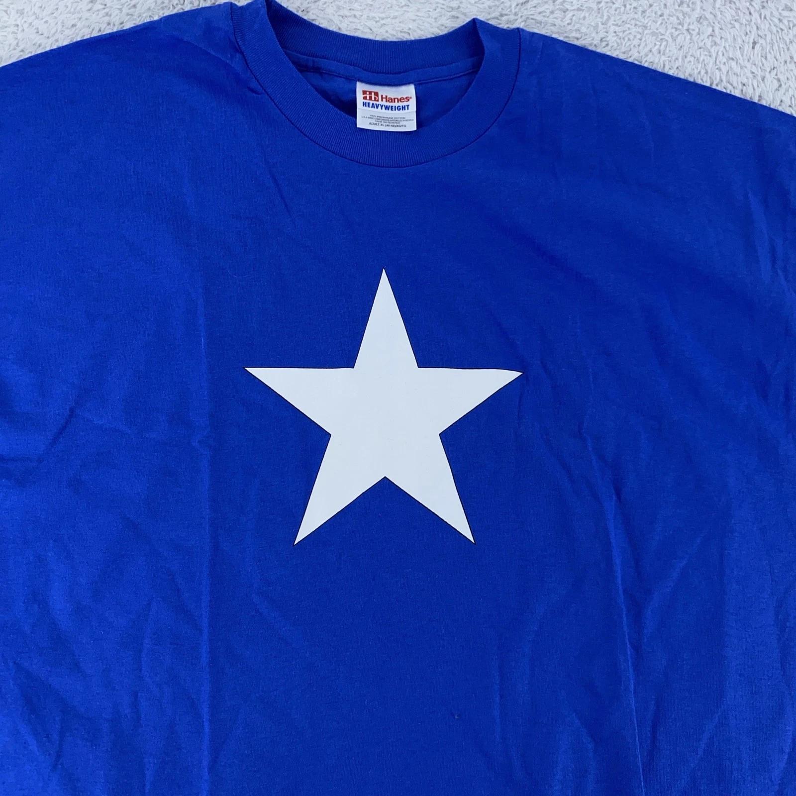 Vintage Captain America Shirt L/XL Blue Marvel Graphitti Designs Marvel Comics 3XL