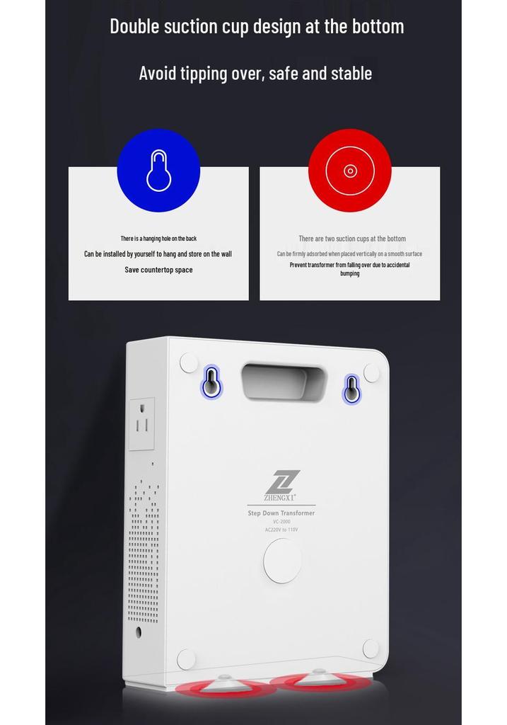 220V to 110V Step-Up Voltage Converter for Household Use