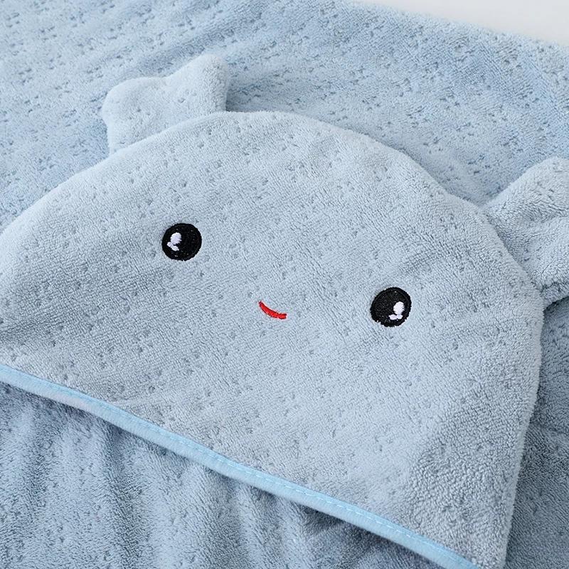 Cartoon Kids Bathrobe Boys Girls Pajamas Toddler Clothing Children Soft Bath Robe Nightgown Coral Fleece Hooded Towel
