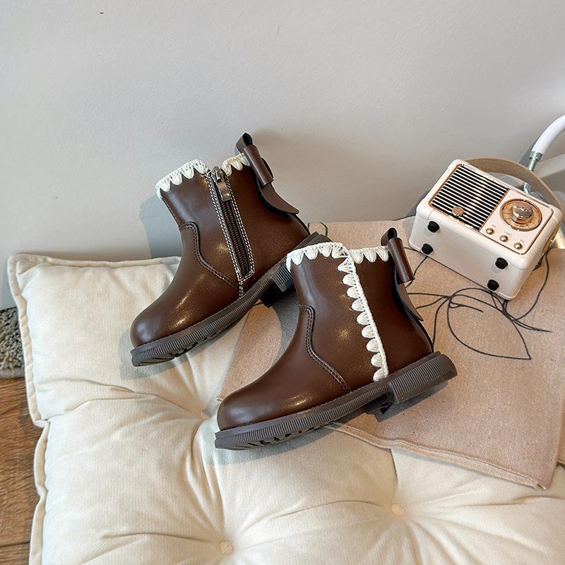 

Повседневные однотонные сапоги Plus Grippy для девочек, удобные теплые нескользящие сапоги для зимы 36 коричневый