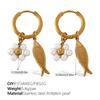Fashion Multi-Element Diy Earrings Stainless Steel Gold-Plated Light Luxury High-End Earrings Jewelry Women