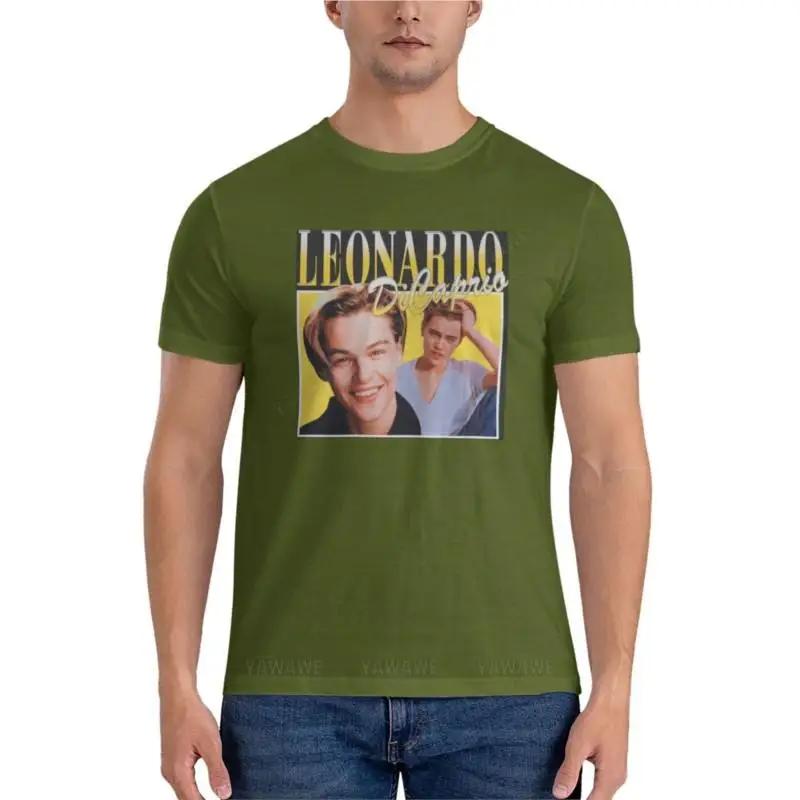 cotton tshirt Leonardo Dicaprio Classic T-Shirt Short sleeve tee big and tall t shirts for tee-shirt for boys