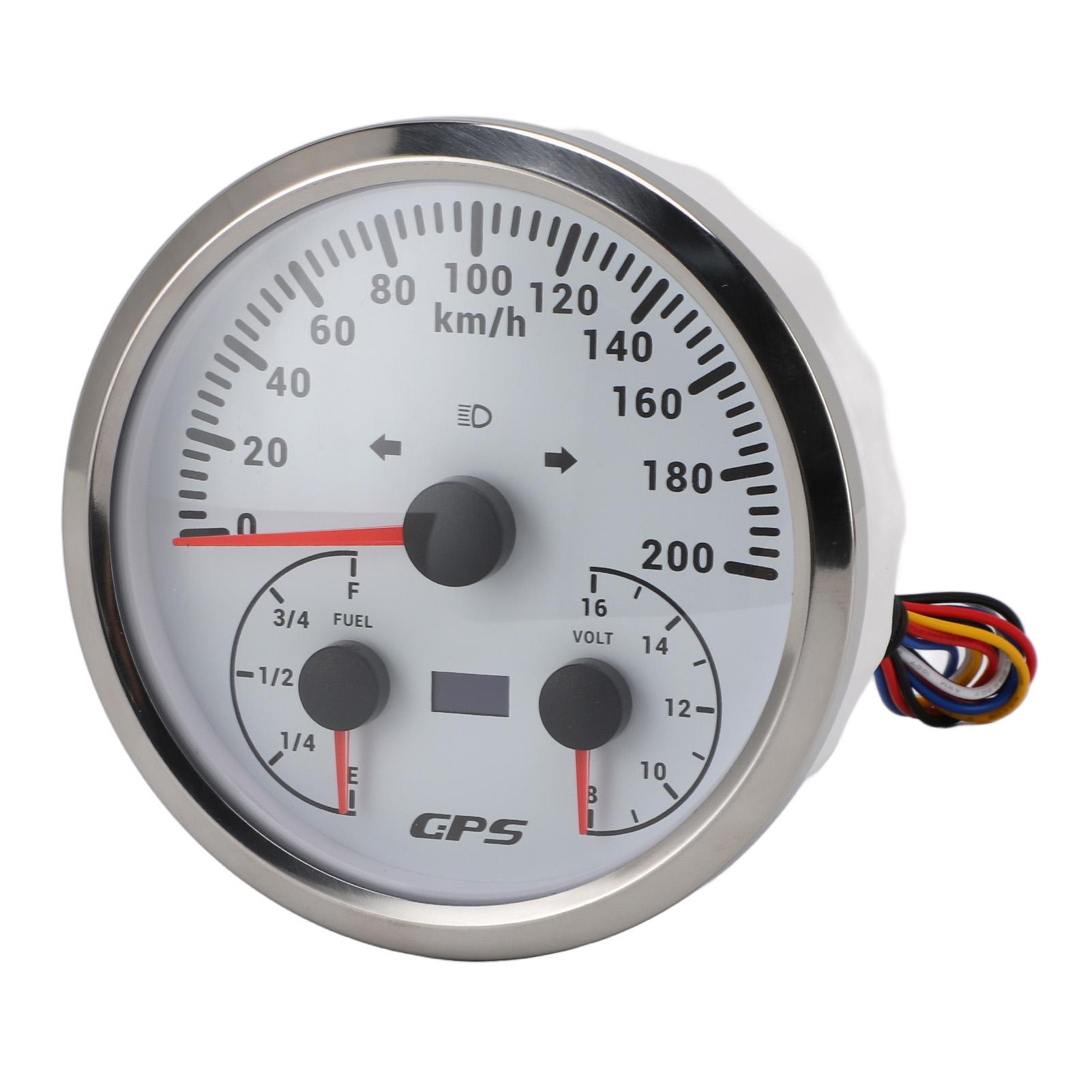 

110 мм 438 дюймов 3 в 1 GPS Спидометр Одометр с Вольтметром Указателем Уровня Топлива Указателем Поворотов 200 КМ/Ч
