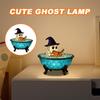 Halloween Cute LED Resin Lamp Light-Indoor Figurine Lamps Reading Book Ghost Lights for Halloween Party Gift