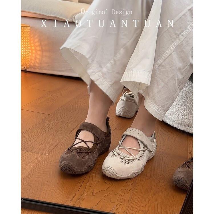 Casual Shoes Mary Jane Women's Shoes Summer New Soft-soled Sports Shoes Women's Versatile Flat-soled Single Shoes Sandals Women's