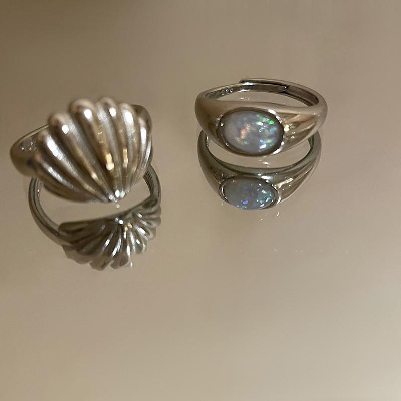 Fashionable Shell Mermaid Ring For Women Unique Copper Accessory For Summer Style