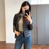 Stacked inside and outside, wearing white goose down jacket, round neck light down jacket, inner tank, women's short coat autumn
