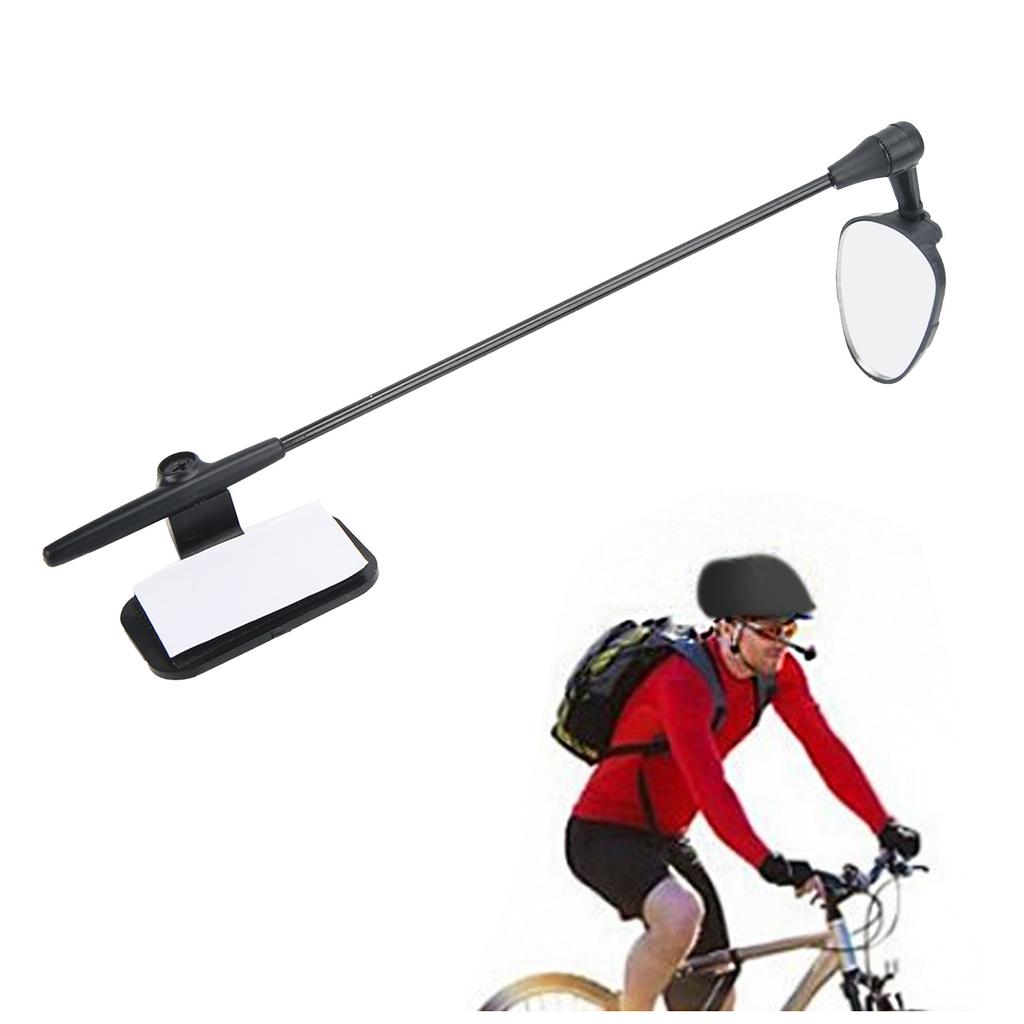 Bike Helmet Mirror Aluminum Alloy Safety Reflective 360 Degree Adjustment Flat Design Cycling Helmet Rear View Mirror