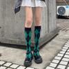 Rhombus Calf Socks Summer Mid Tube Thin Legs Retro Uniform Student Design Socks Trendy Female Harajuku Socks Girls