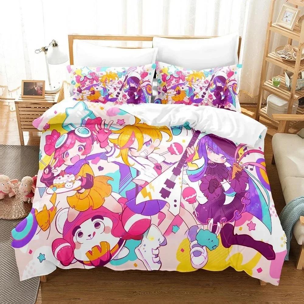 Fashion Music Game Muse Dash Beding Set Printed Bed Linen Set With Pilowcase Soft Duvet Cover Soft Single Double Quen Super King-Sized Dimensionsd