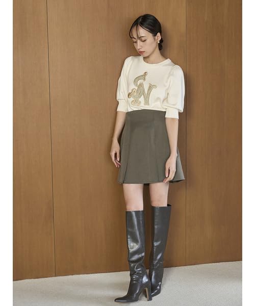 Snidel Logo Knit Pullover SWNT251042 IVR Women's