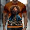 3D Printed Cartoon Character Graphic T-Shirt For Men Funny Old Man Pattern Tees Summer Street Casual Short Sleeve Round Neck Top