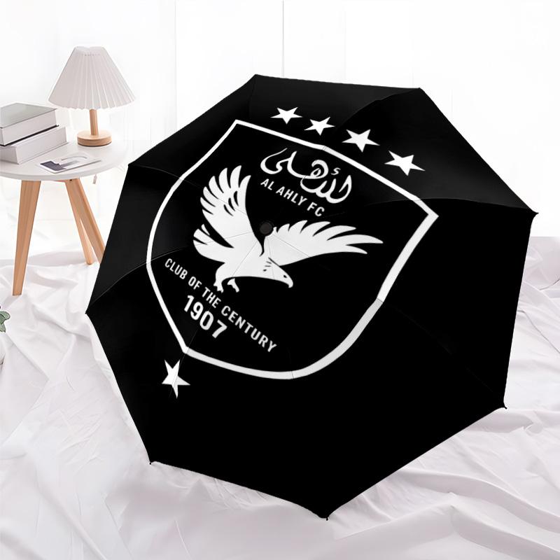 1pc Al Ahly FC Umbrella, Sun Protection, And UV Shielding. It Has Eight Sturdy Ribs for Outdoor Use And Perfect As a Holiday Gift