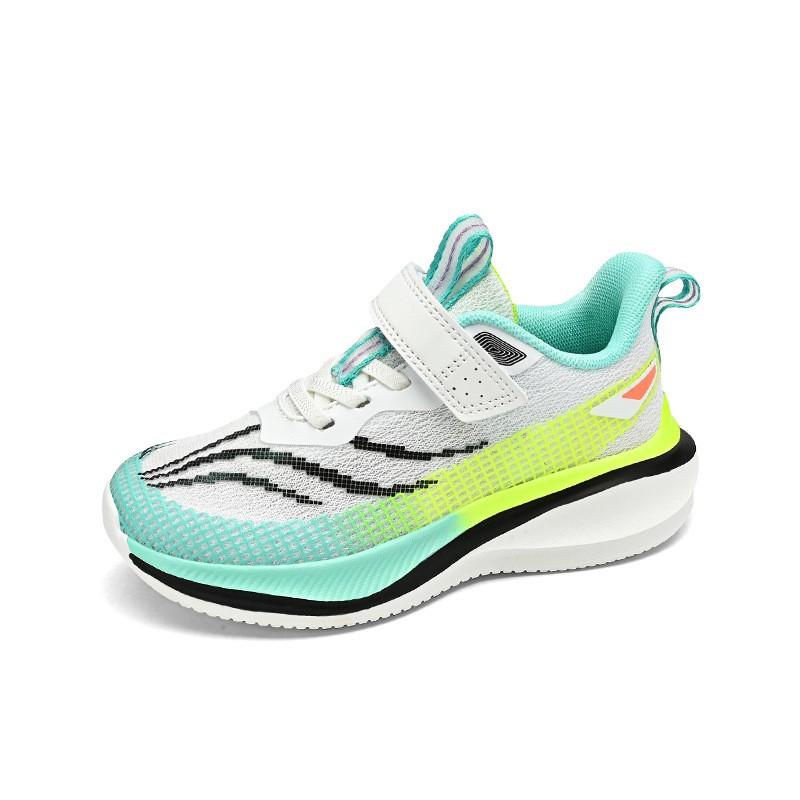 Boys Lightweight Breathable Mesh Running Shoes With Velcro Daily Casual Wear Outdoor Activities
